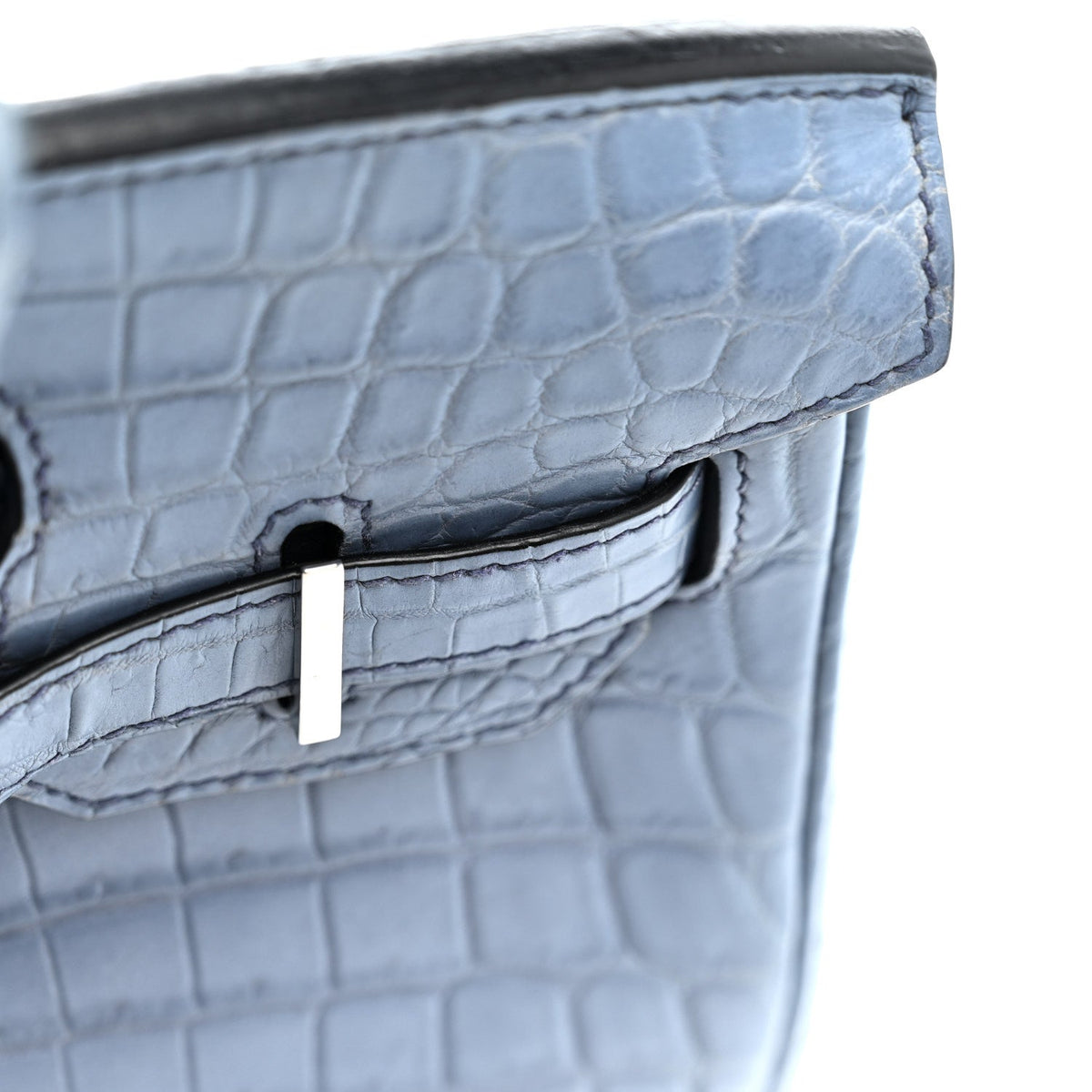 Matte Porosus Crocodile Birkin 30 Bleu Brighton product image 40, provided for visual reference and product detail review