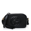 Pebbled Calfskin Small Soho Disco Bag Black product image 1, provided for visual reference and product detail review