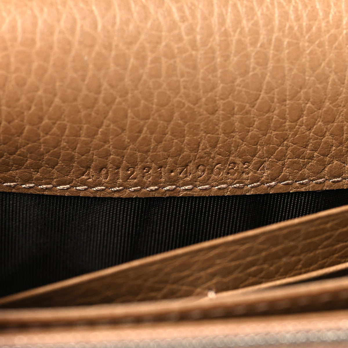 Dollar Calfskin Crystal Mini Dionysus Chain Wallet Natural Tan Black Diamond product image 7, provided for visual reference