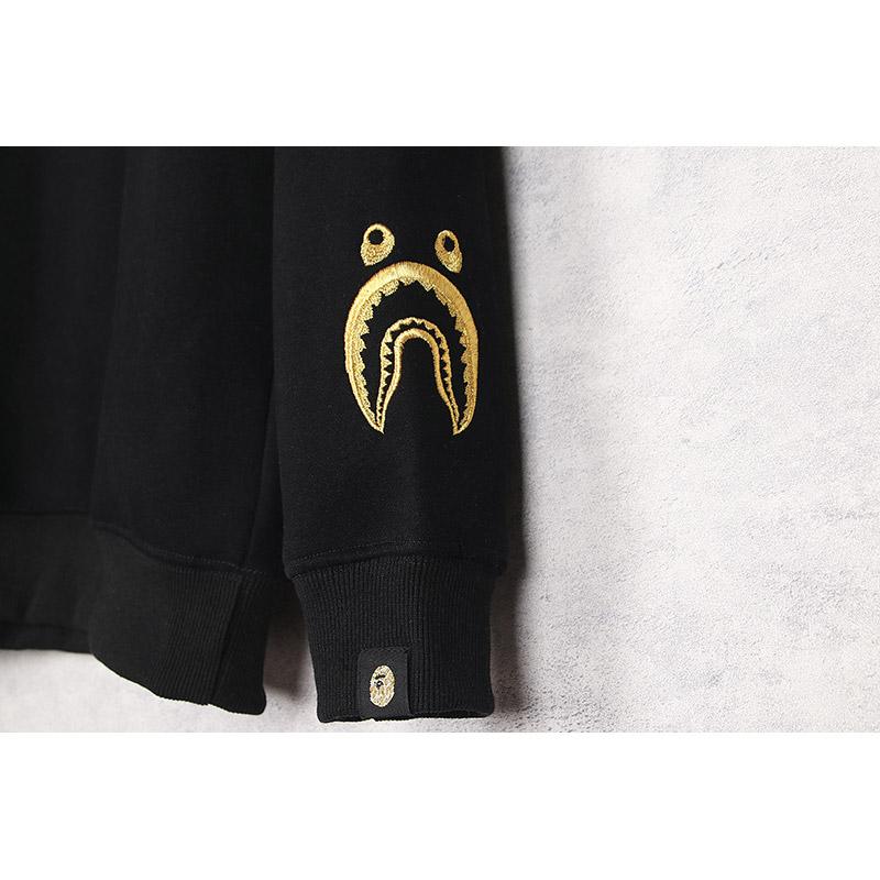 Bathing Ape Sweatshirts Autumn and Winter Cartoon Embroidered Crew Neck Pullover and Fleece Sweater Men and Women product