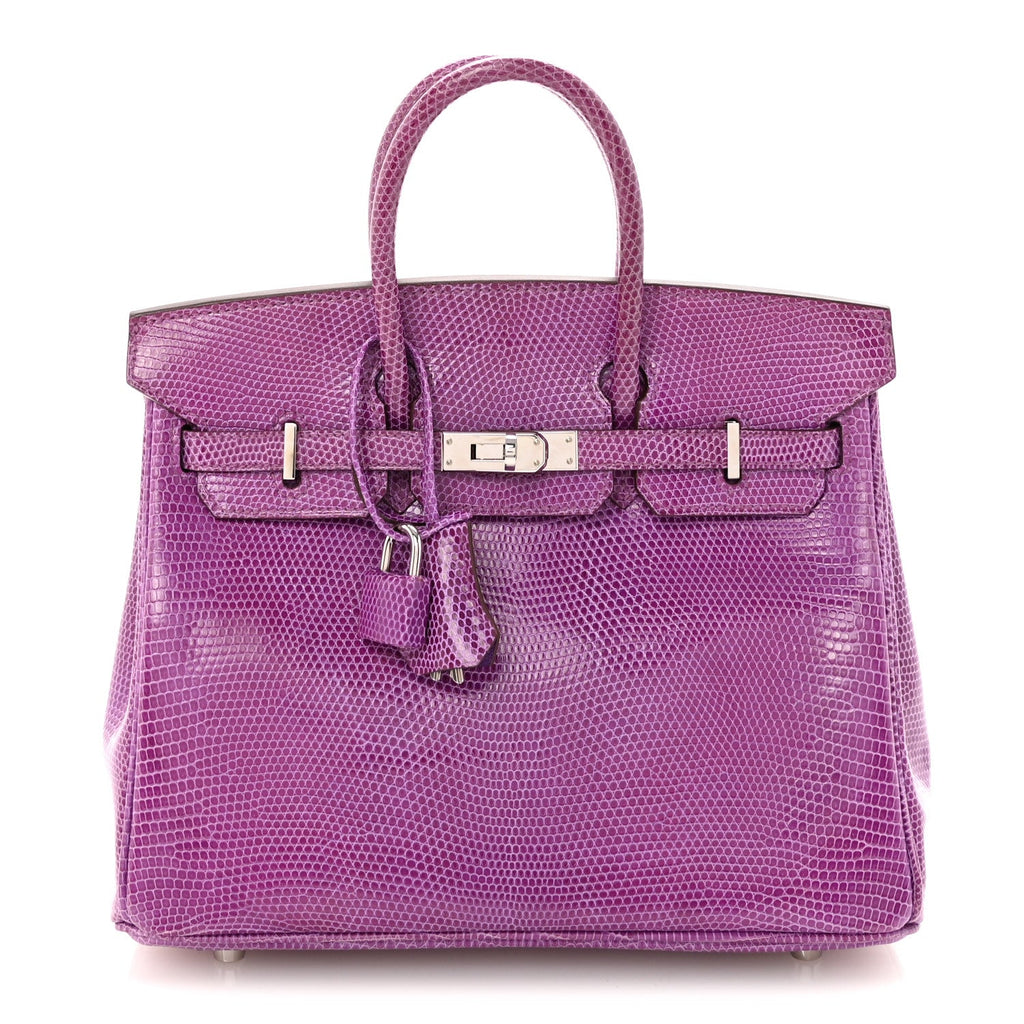 Lizard Birkin 25 Violet product image 1, provided for visual reference and product detail review