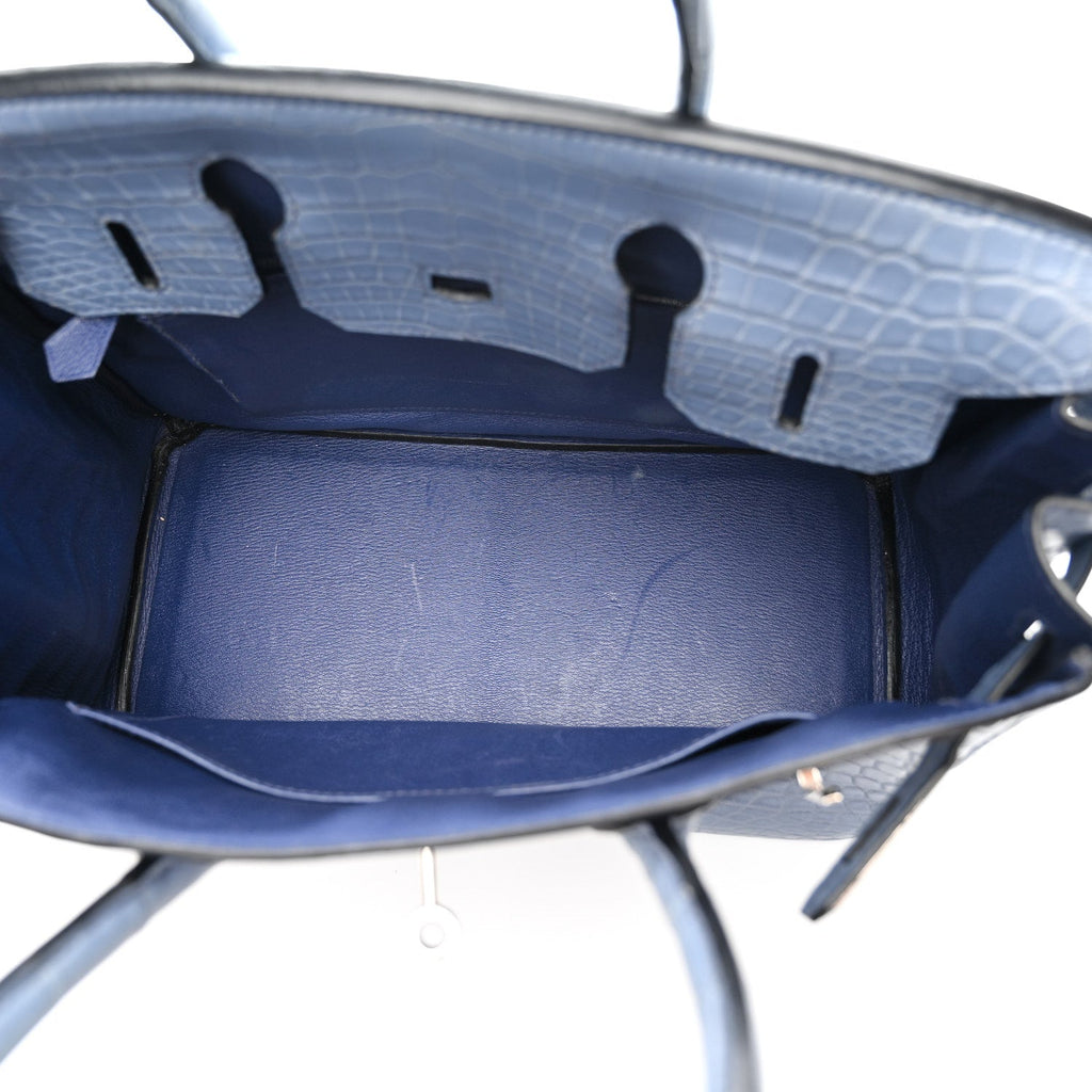 Matte Porosus Crocodile Birkin 30 Bleu Brighton product image 8, provided for visual reference and product detail review