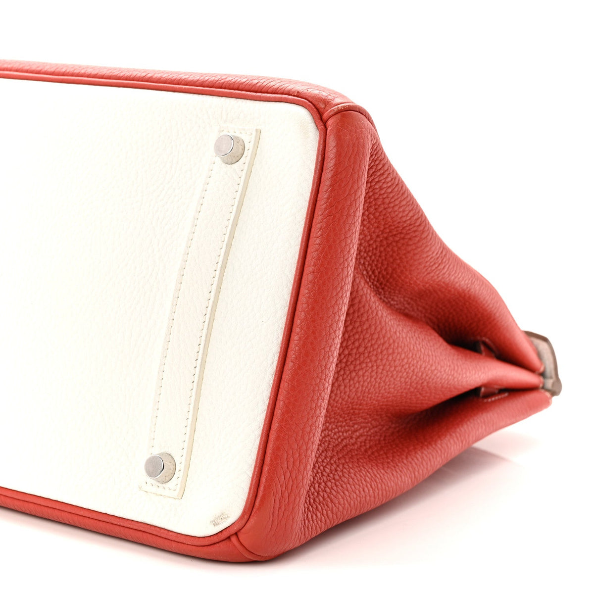Taurillon Clemence Eclat Birkin 35 Sanguine White product image 10, provided for visual reference and product detail review