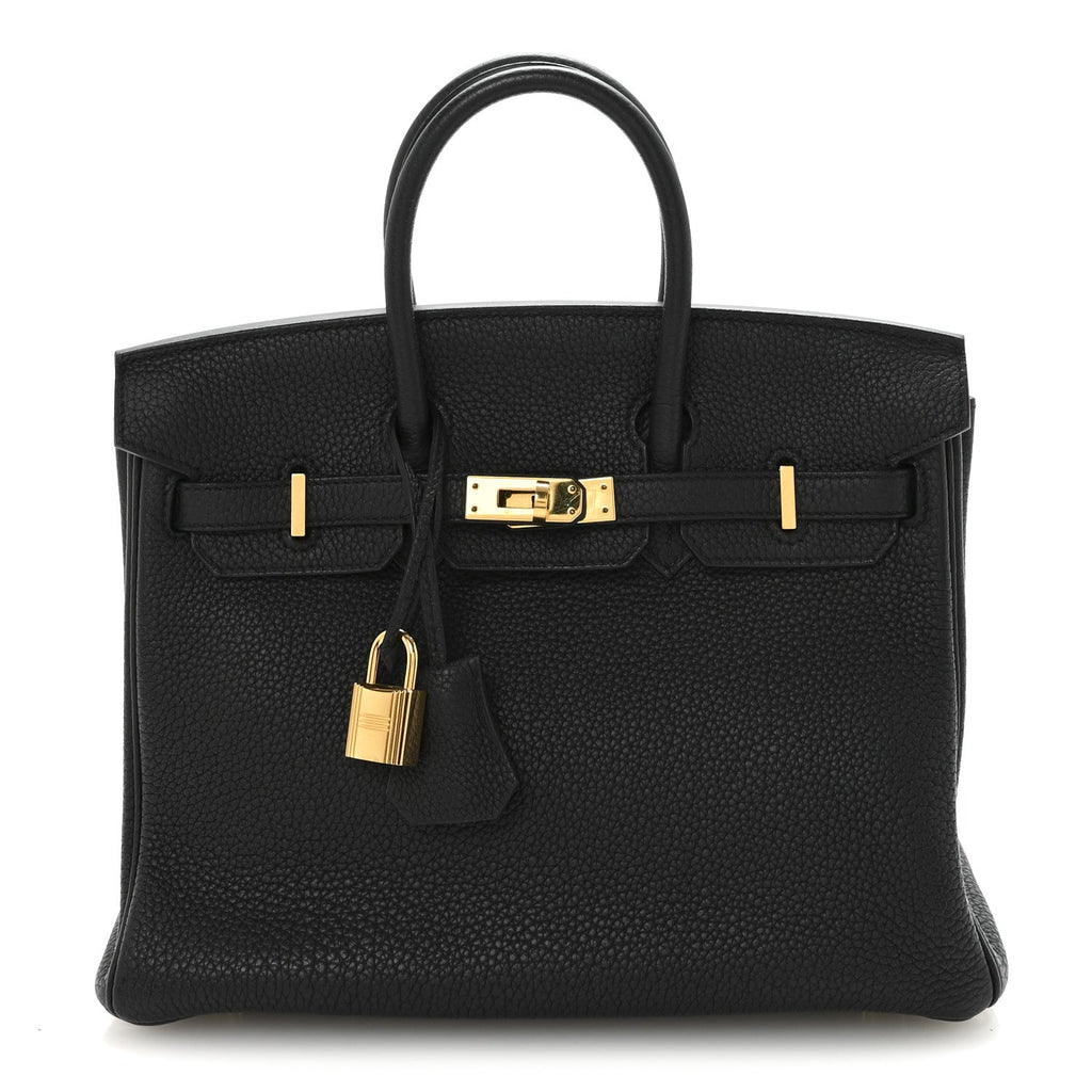Togo Birkin 25 Black product image 1, provided for visual reference and product detail review