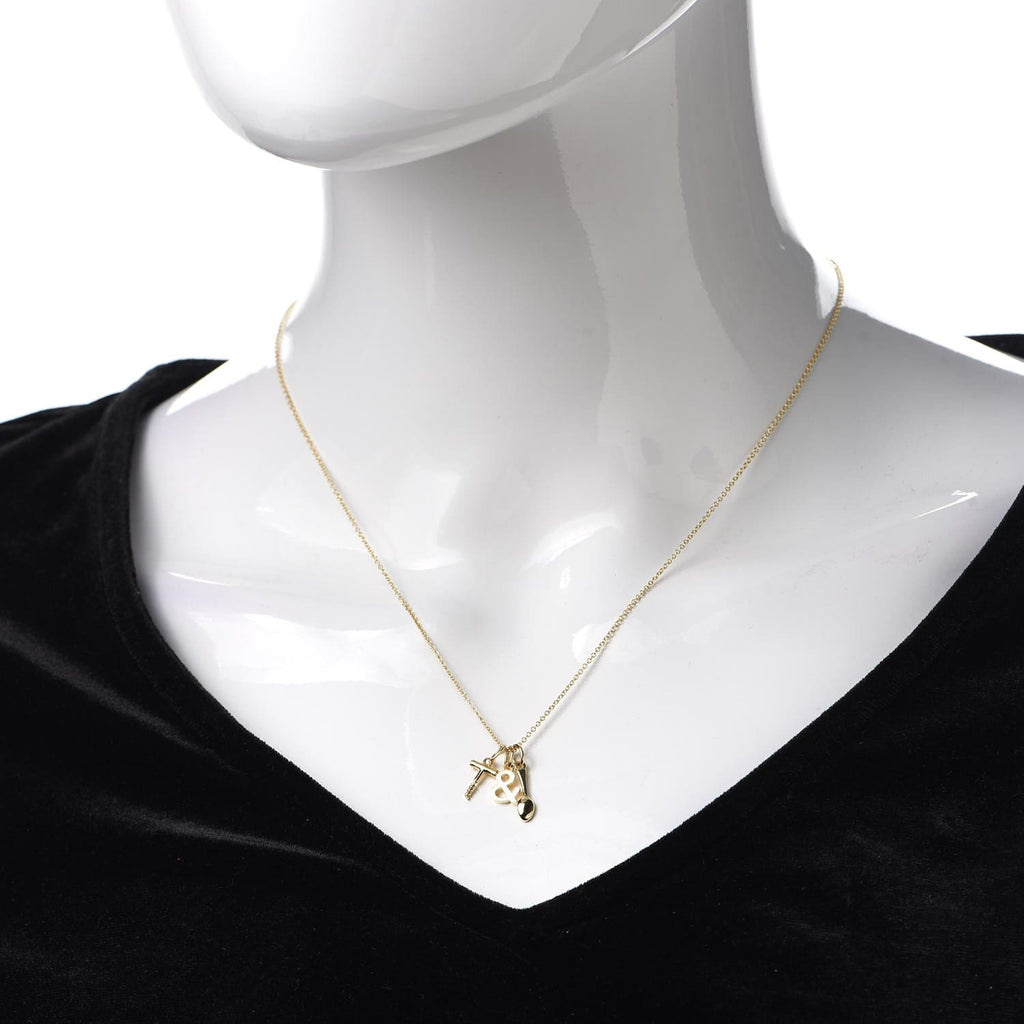 Tiffany Wine and Dine Pendant 18K Gold Necklace product image 5, provided for visual reference and product detail review