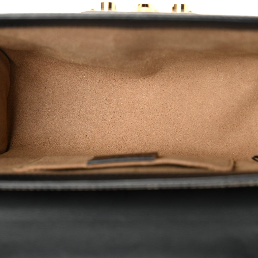 GG Supreme Monogram Calfskin Small Padlock Shoulder Bag Beige Black Cuir product image 5, provided for visual reference and