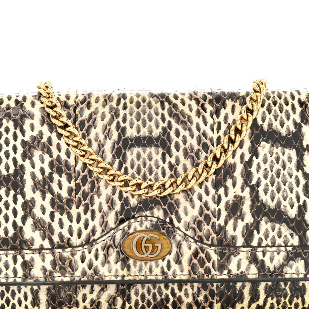 Snakeskin GG Ophidia Wallet On Chain Roccia product image 9, provided for visual reference and product detail review