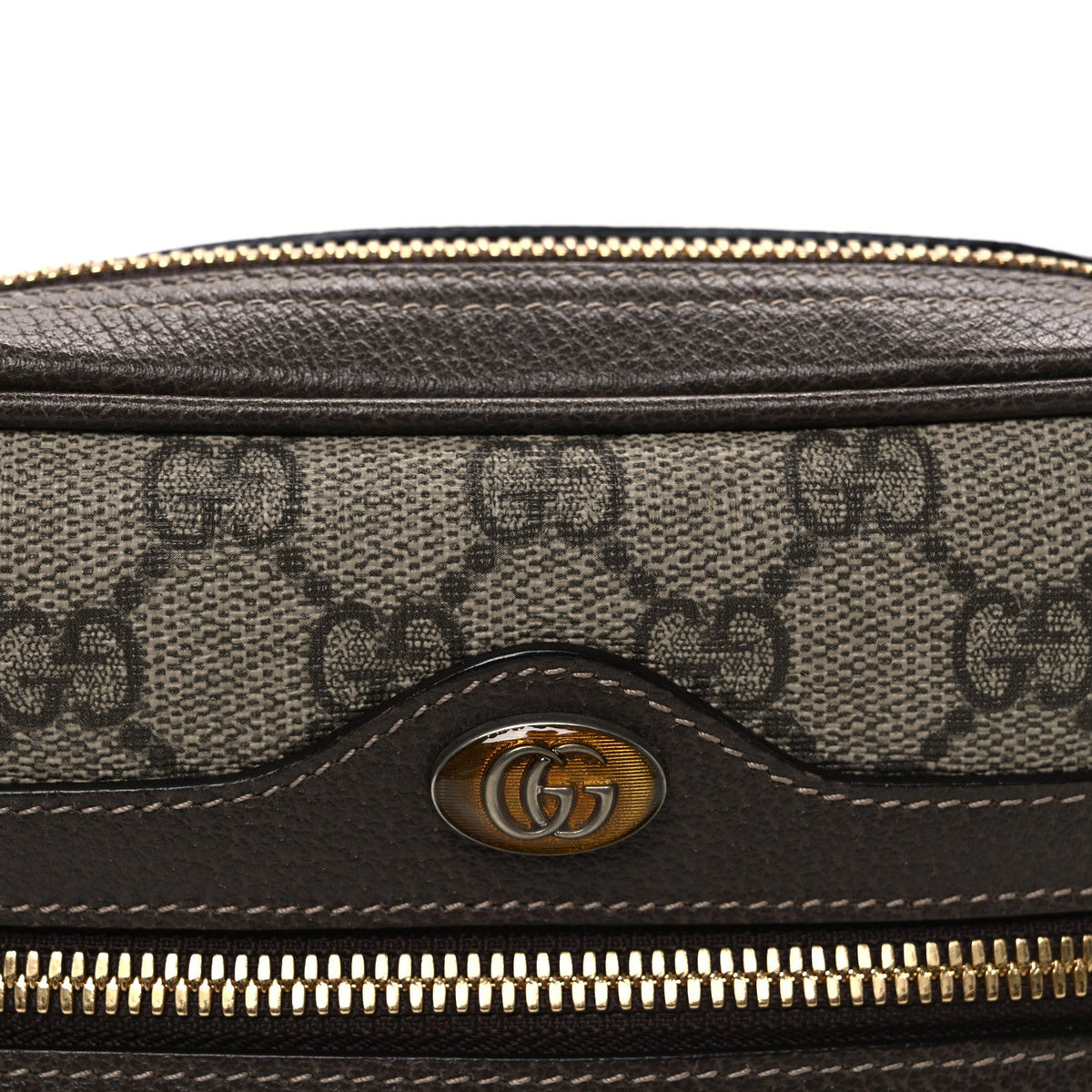 GG Supreme Monogram Web Small Ophidia Belt Bag 85 34 Dark Brown product image 8, provided for visual reference and product