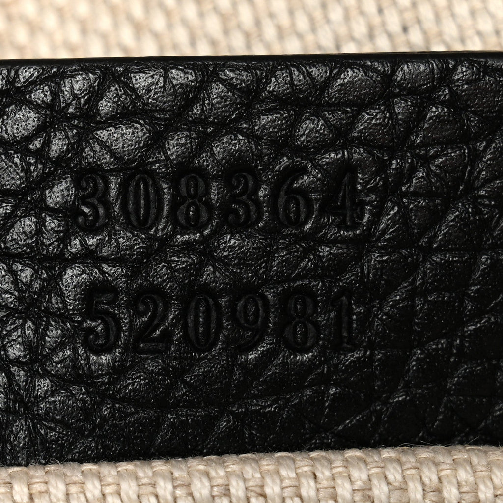 Pebbled Calfskin Small Soho Disco Bag Black product image 7, provided for visual reference and product detail review