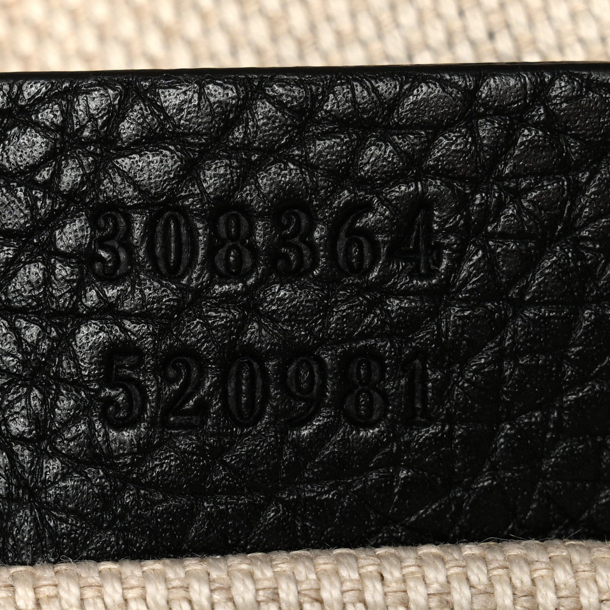 Pebbled Calfskin Small Soho Disco Bag Black product image 7, provided for visual reference and product detail review