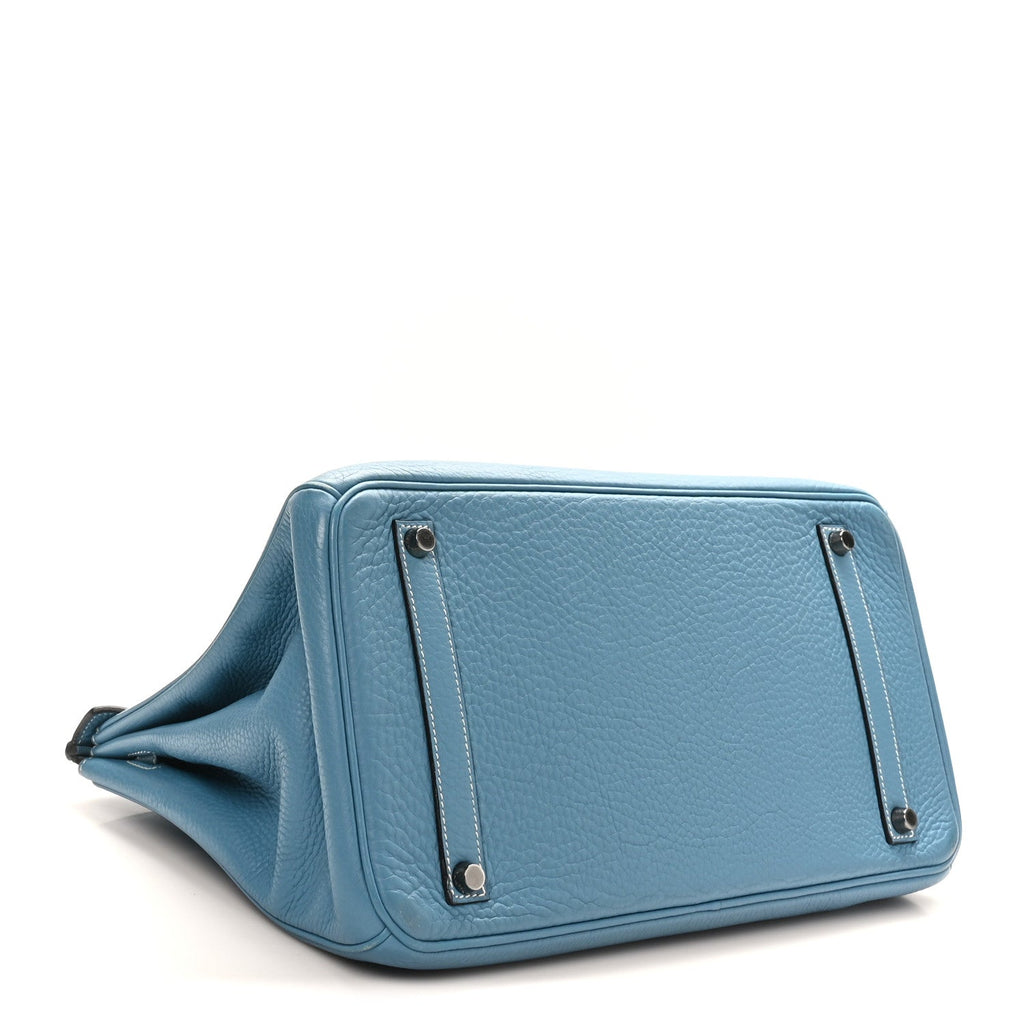 Taurillon Clemence Birkin 35 Blue Jean product image 4, provided for visual reference and product detail review