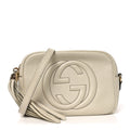 Pebbled Calfskin Small Soho Disco Bag Off White product image 1, provided for visual reference and product detail review