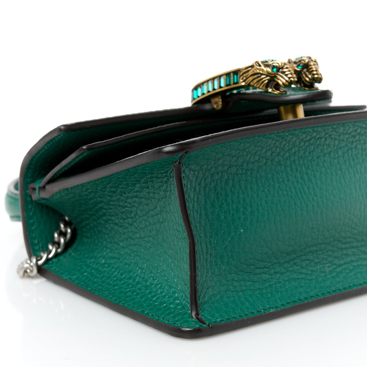 Dollar Calfskin Crystal Mini Dionysus Top Handle Bag Emerald product image 9, provided for visual reference and product