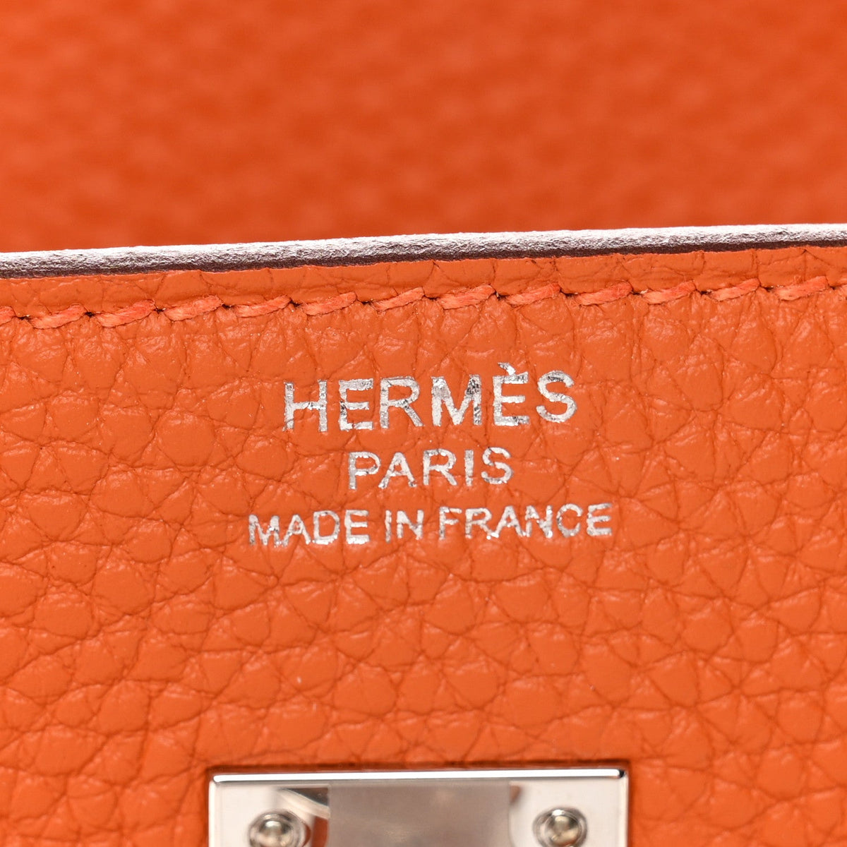 Togo Birkin 25 Orange product image 6, provided for visual reference and product detail review