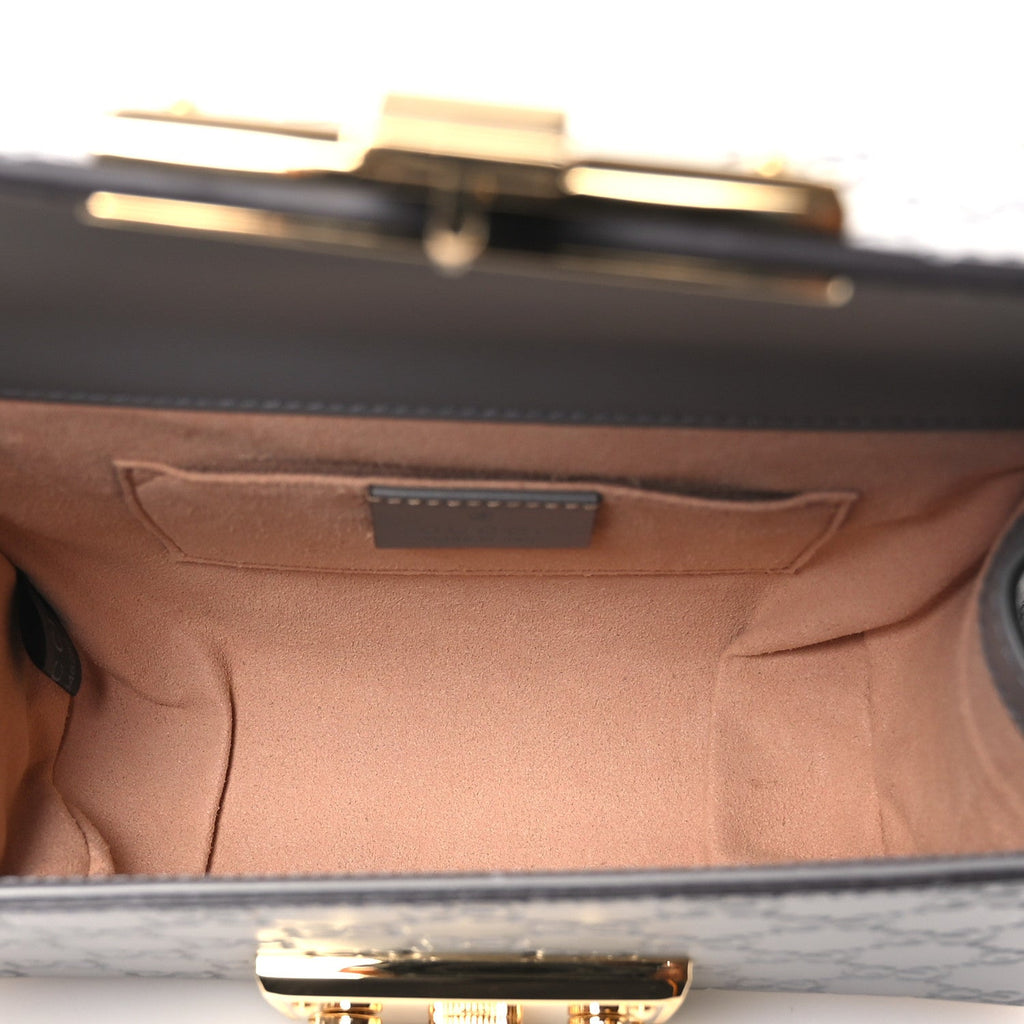 Guccissima Small Padlock Shoulder Bag Grey product image 4, provided for visual reference and product detail review