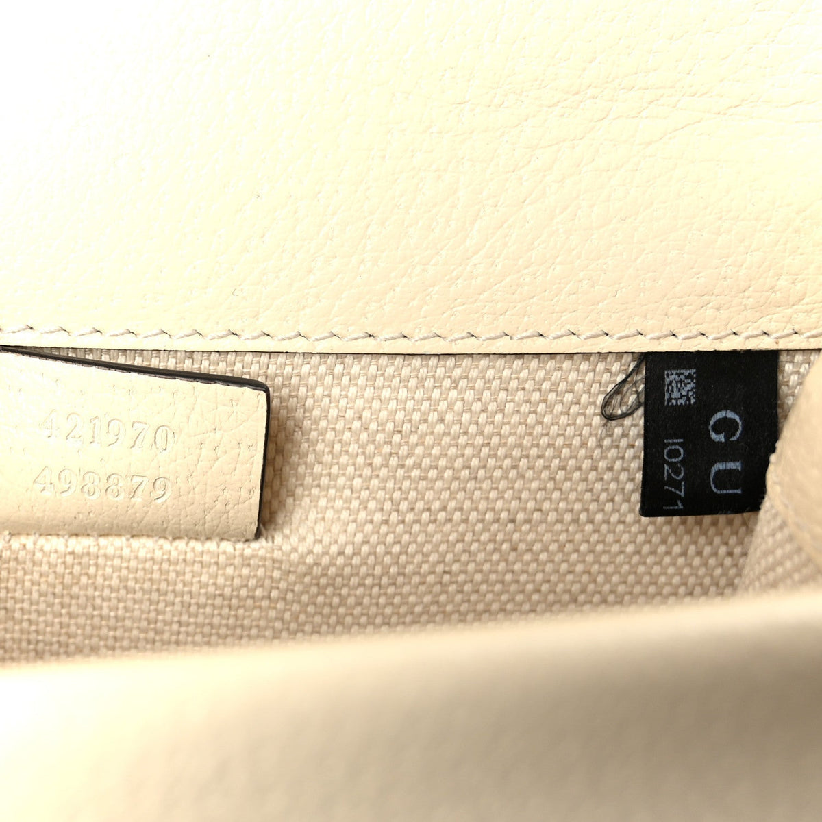 Textured Calfskin Crystal Mini Dionysus Shoulder Bag Mystic White product image 8, provided for visual reference and product