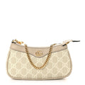GG Supreme Monogram Textured Dollar Calfskin Web Mini Ophidia GG Handbag Beige Mystic White Oatmeal product image 1,