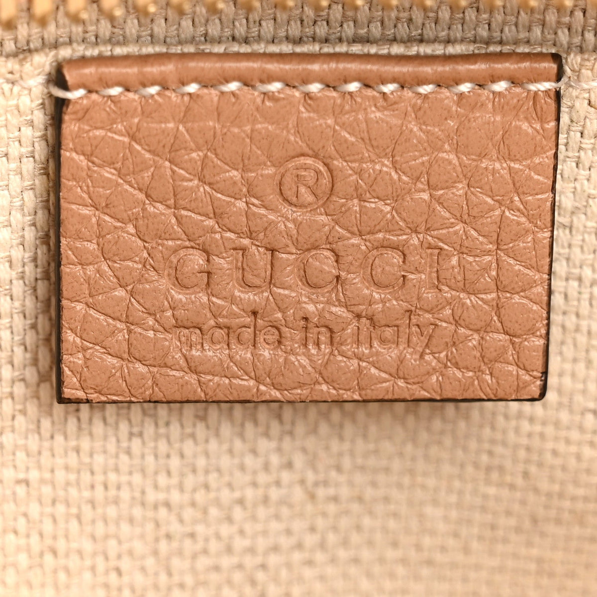 Pebbled Calfskin Small Soho Disco Bag Camelia product image 6, provided for visual reference and product detail review