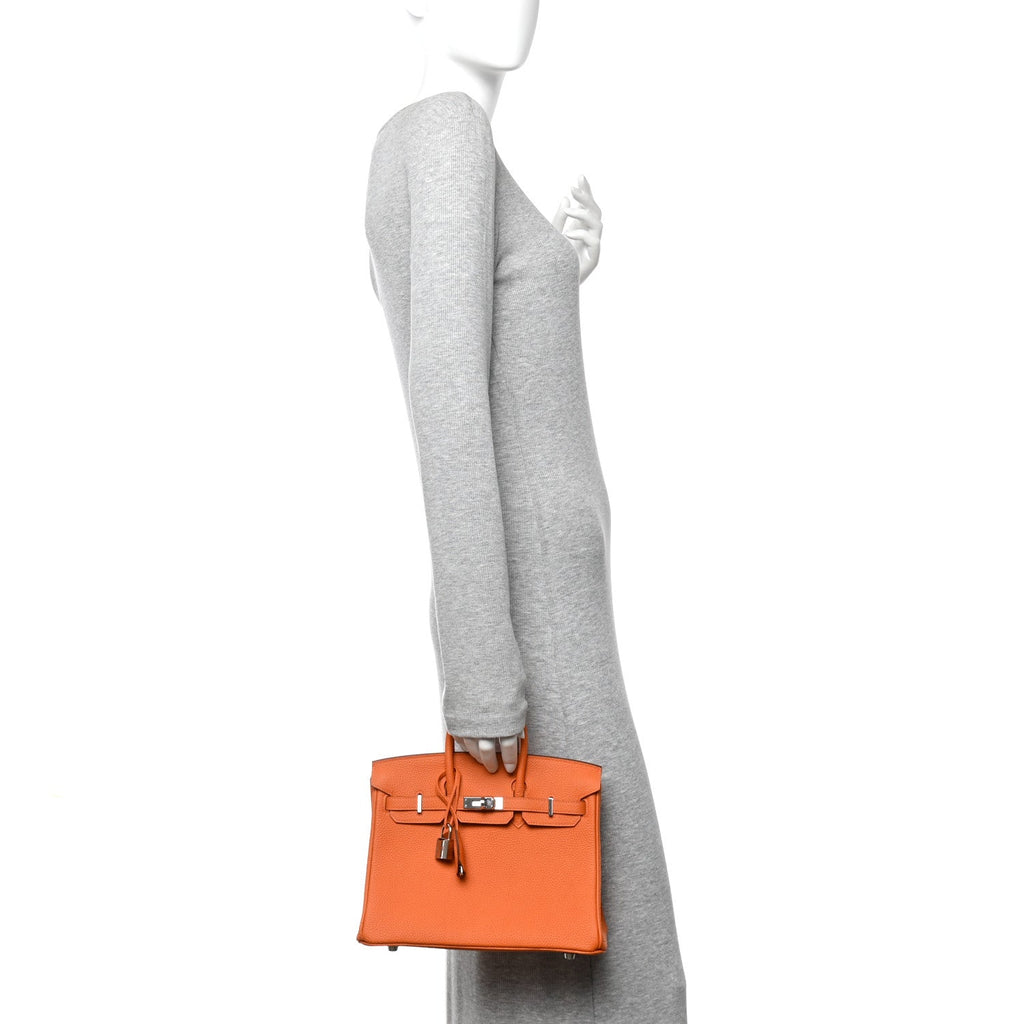 Togo Birkin 25 Orange product image 2, provided for visual reference and product detail review