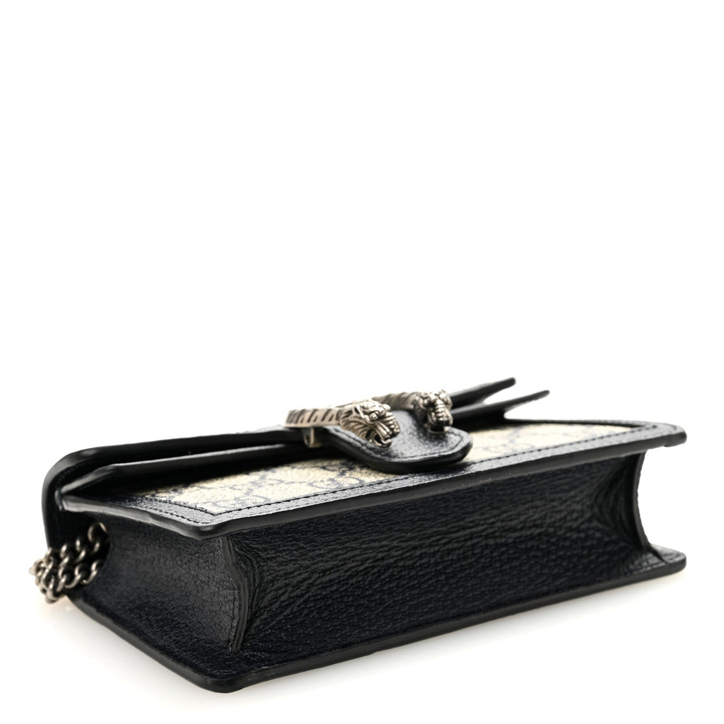 GG Supreme Monogram Textured Dollar Calfskin Super Mini Dionysus Shoulder Bag Beige Blue product image 4, provided for