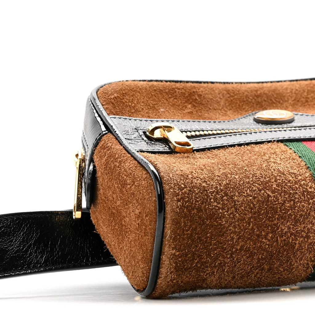 Suede Small Ophidia Belt Bag 85 34 Brown product image 4, provided for visual reference and product detail review
