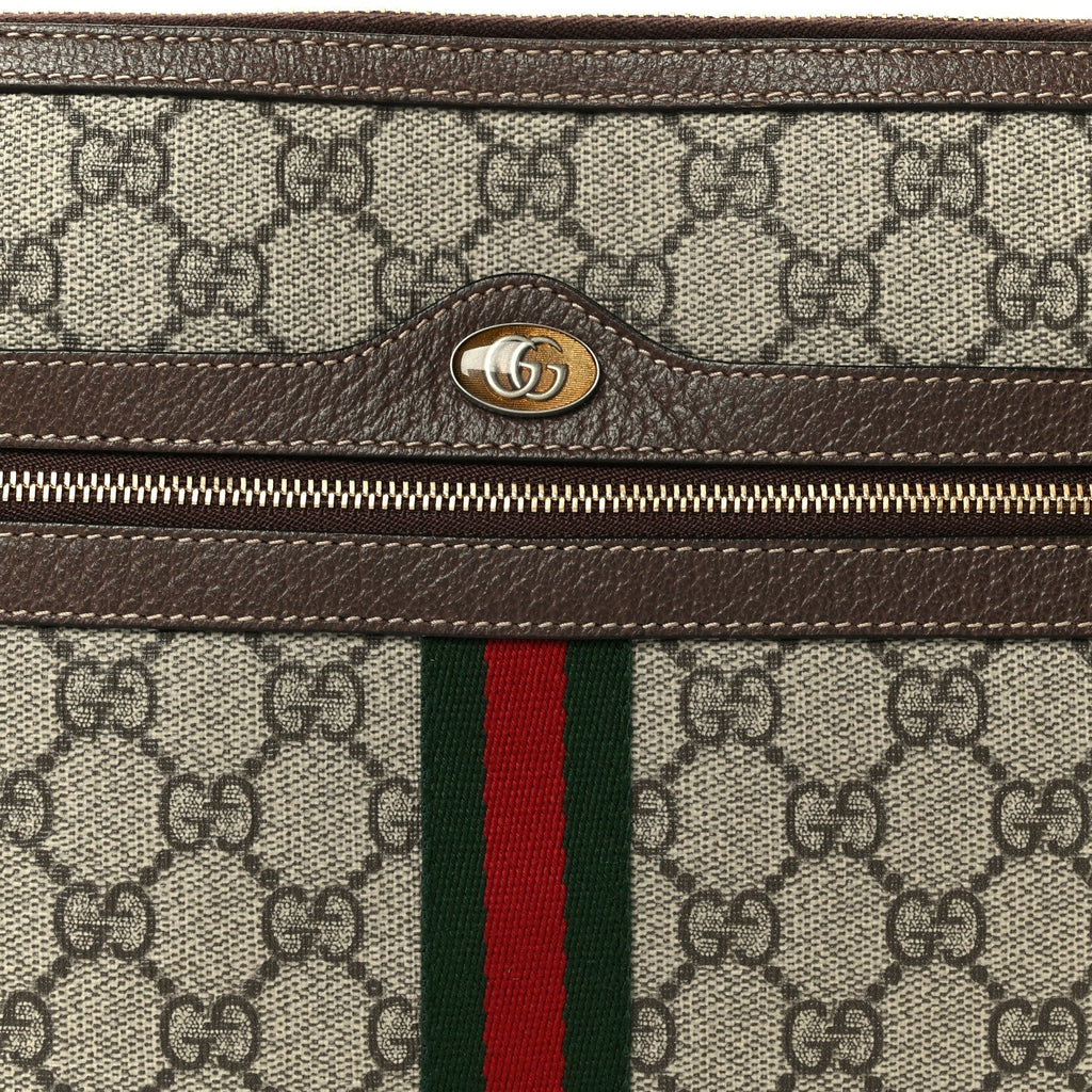 GG Supreme Monogram Large Ophidia Pouch Clutch Brown product image 8, provided for visual reference and product detail review
