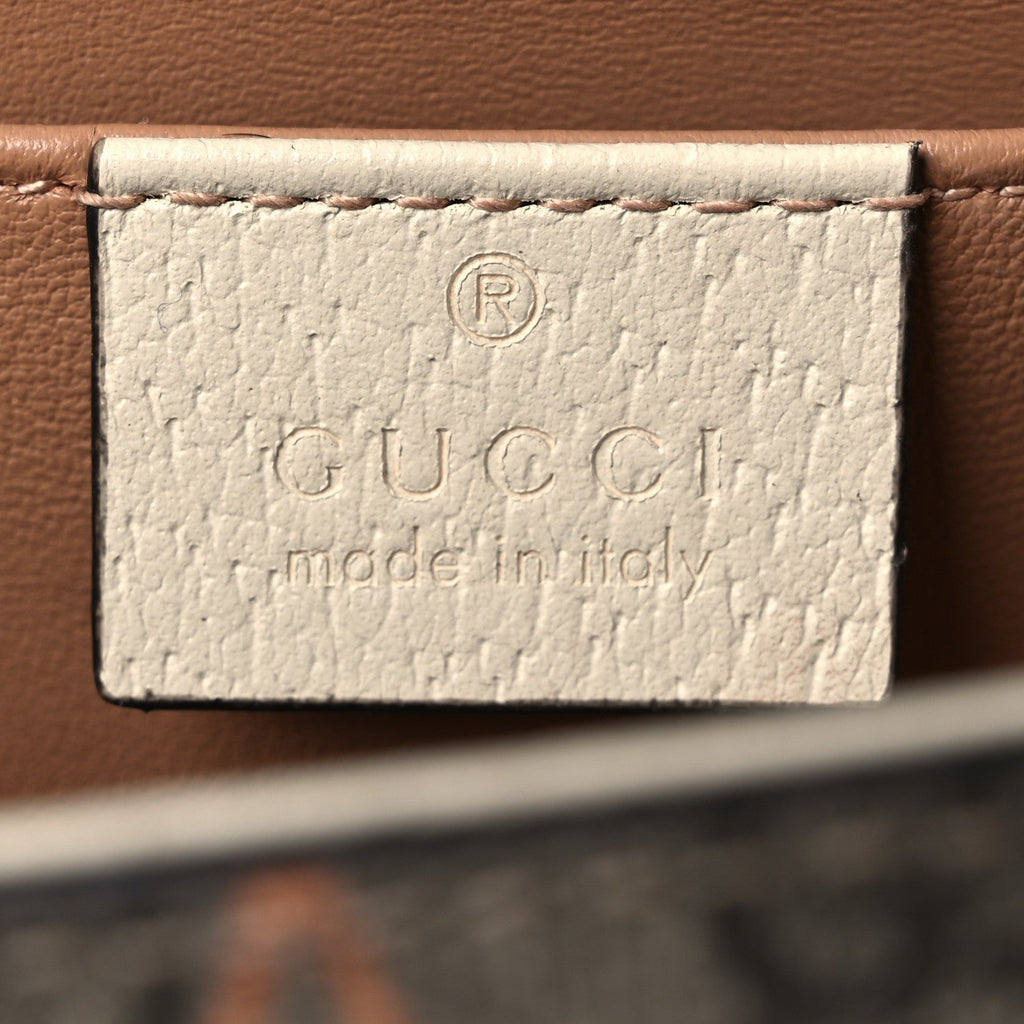 GG Supreme Monogram Berry Textured Dollar Calfskin Small Padlock Shoulder Bag Beige Ebony Light Copper Mystic White product