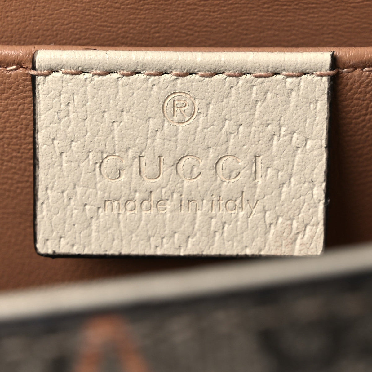 GG Supreme Monogram Berry Textured Dollar Calfskin Small Padlock Shoulder Bag Beige Ebony Light Copper Mystic White product