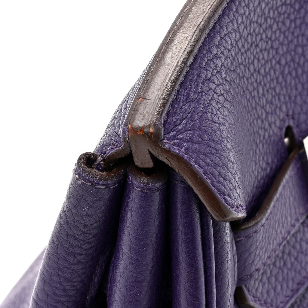Taurillon Clemence Birkin 35 Iris product image 19, provided for visual reference and product detail review
