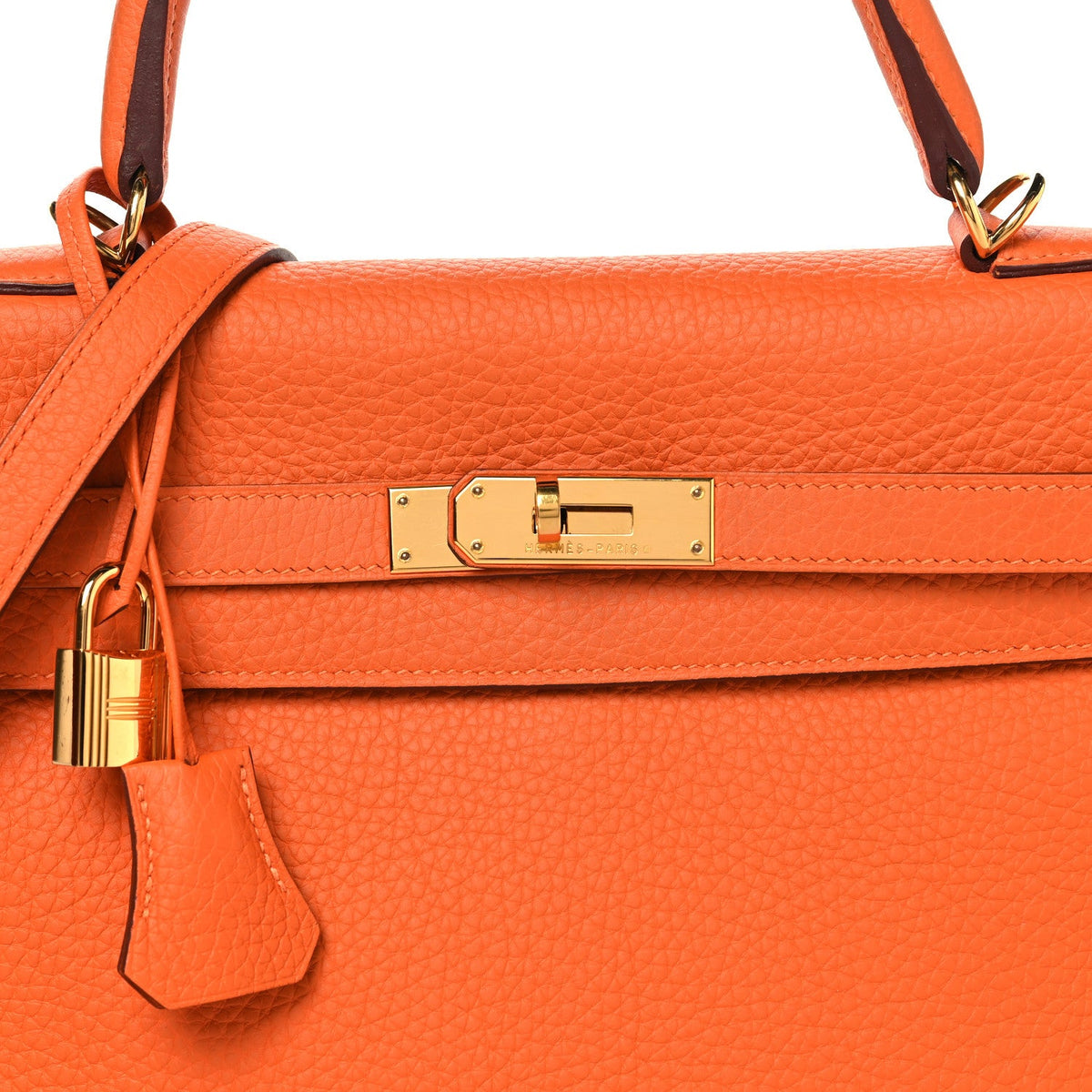 Taurillon Clemence Kelly Retourne 35 Orange product image 8, provided for visual reference and product detail review