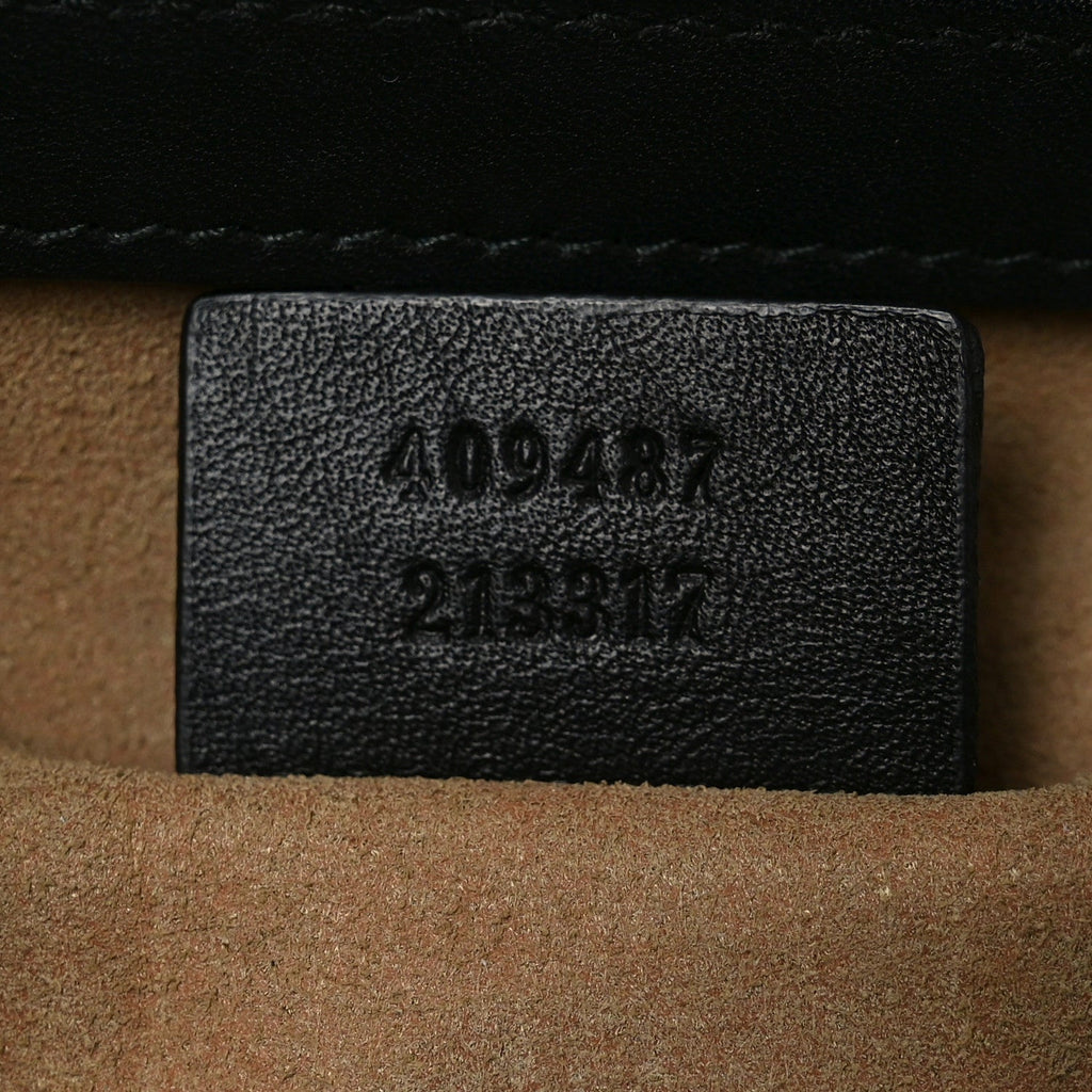 GG Supreme Monogram Calfskin Small Padlock Shoulder Bag Beige Black Cuir product image 7, provided for visual reference and