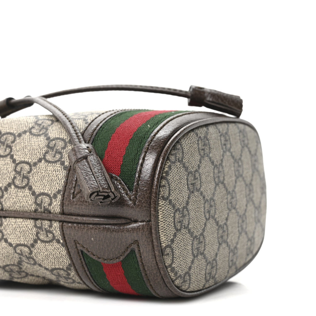 GG Supreme Monogram Web Mini Ophidia Bucket Bag Brown product image 9, provided for visual reference and product detail