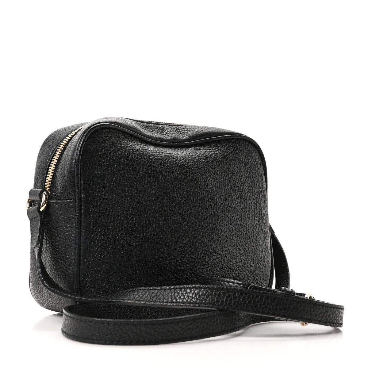 Pebbled Calfskin Small Soho Disco Bag Black product image 3, provided for visual reference and product detail review