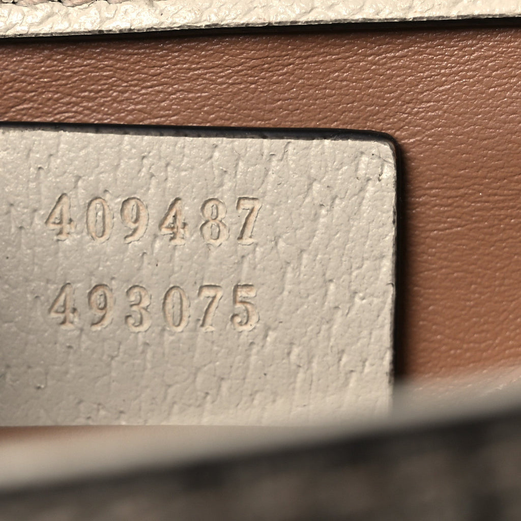 GG Supreme Monogram Berry Textured Dollar Calfskin Small Padlock Shoulder Bag Beige Ebony Light Copper Mystic White product