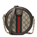 GG Supreme Monogram Web Mini Ophidia Round Shoulder Bag Brown product image 1, provided for visual reference and product