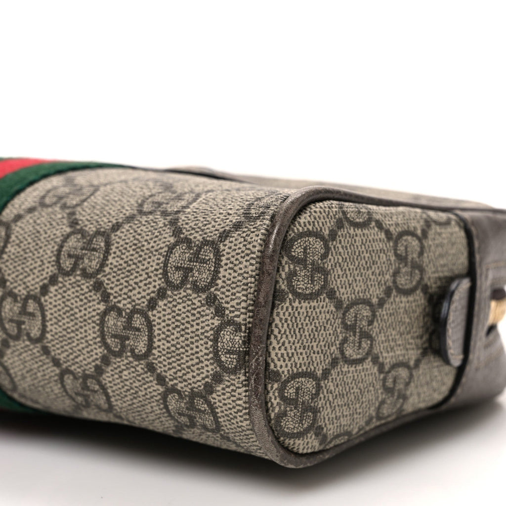 GG Supreme Monogram Web Small Ophidia Belt Bag 85 34 Dark Brown product image 10, provided for visual reference and product