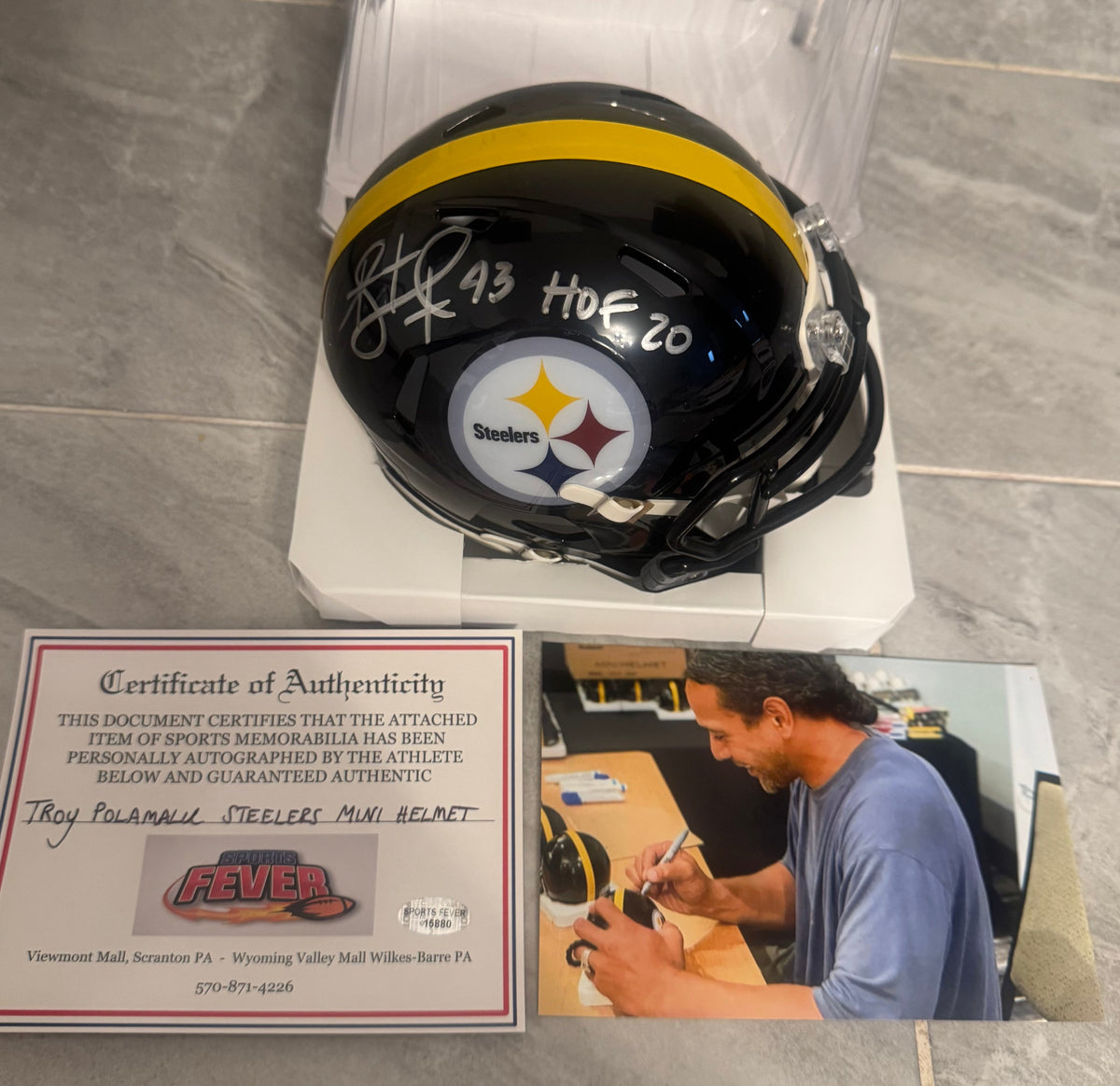 Troy Polamalu Pittsburgh Steelers Autographed Mini Helmet product image 1