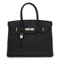 Togo Birkin 30 Black product image 1, provided for visual reference and product detail review