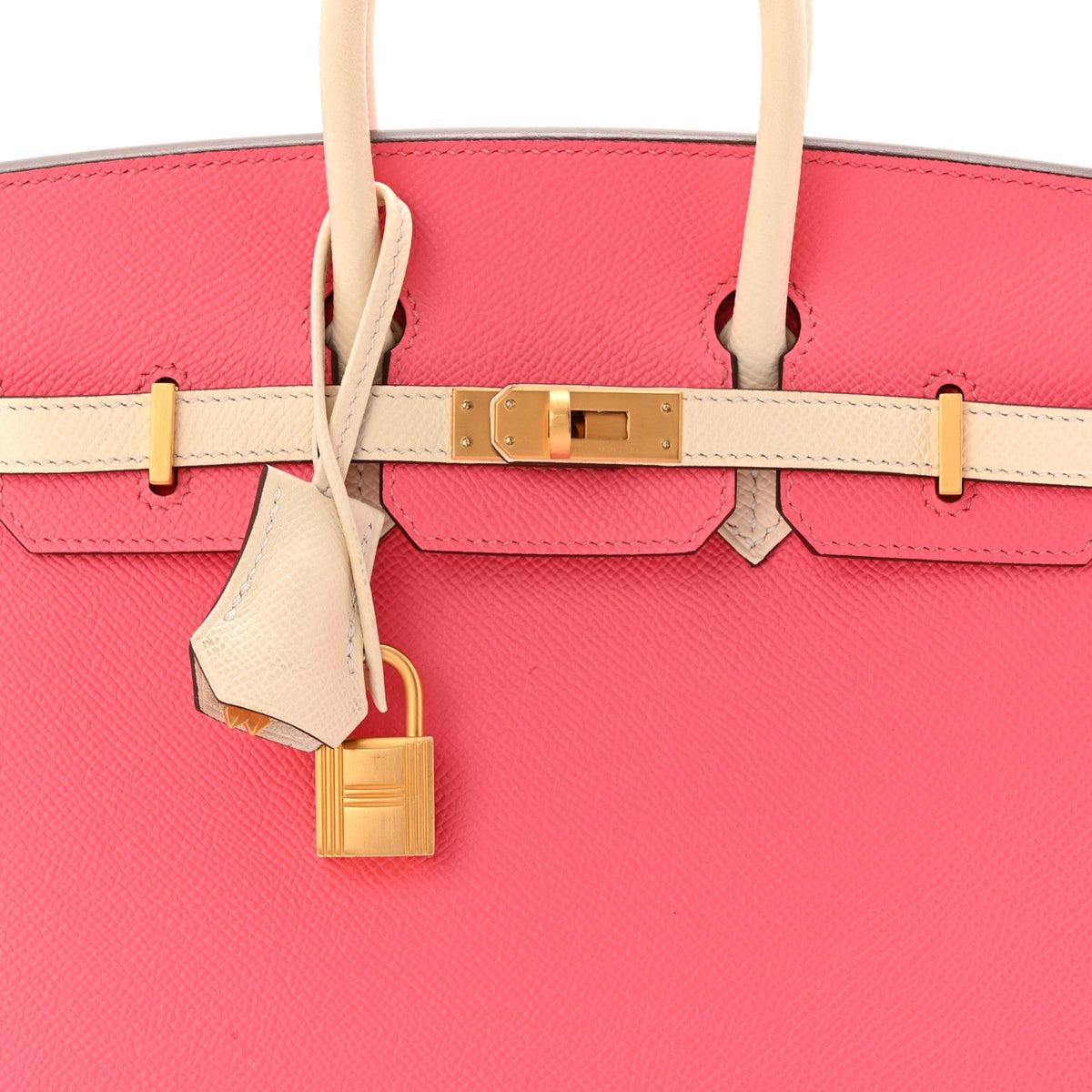 Epsom Horseshoe Birkin Sellier 25 Rose Azalee Nata product image 9, provided for visual reference and product detail review