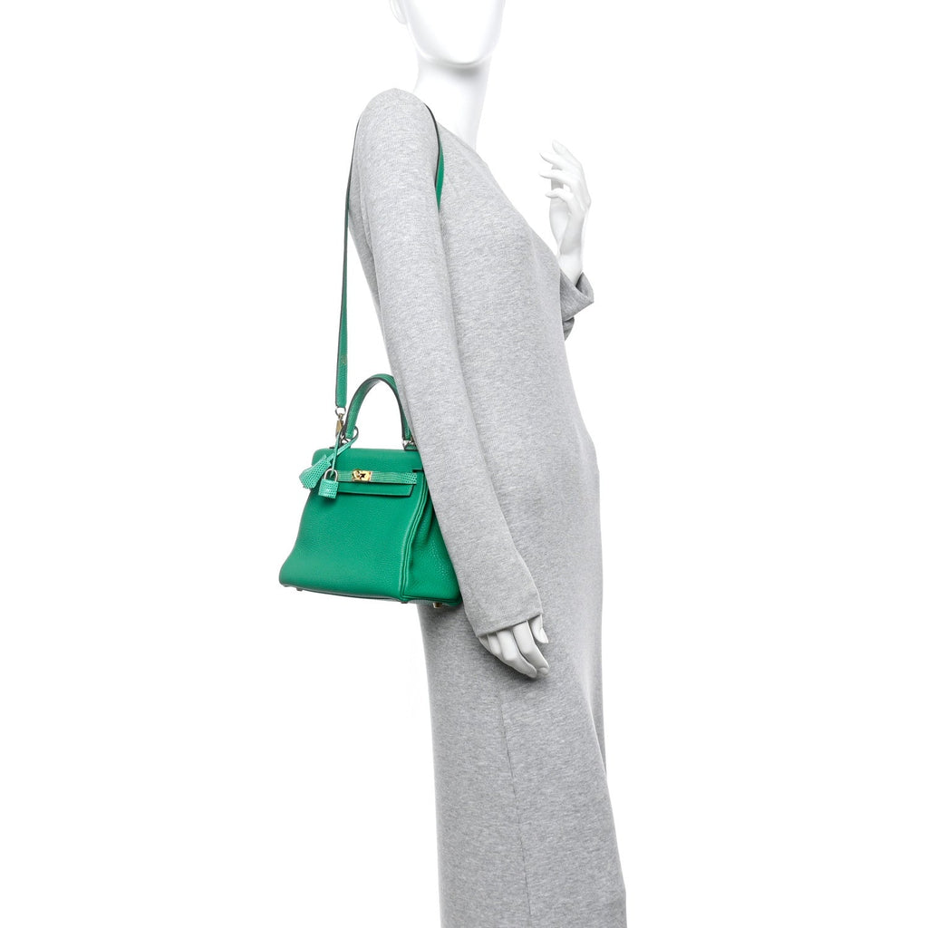 Togo Lizard Kelly Retourne Touch 25 Menthe product image 2, provided for visual reference and product detail review