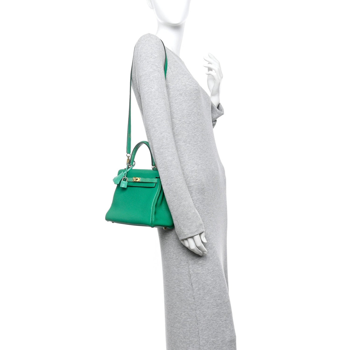 Togo Lizard Kelly Retourne Touch 25 Menthe product image 2, provided for visual reference and product detail review