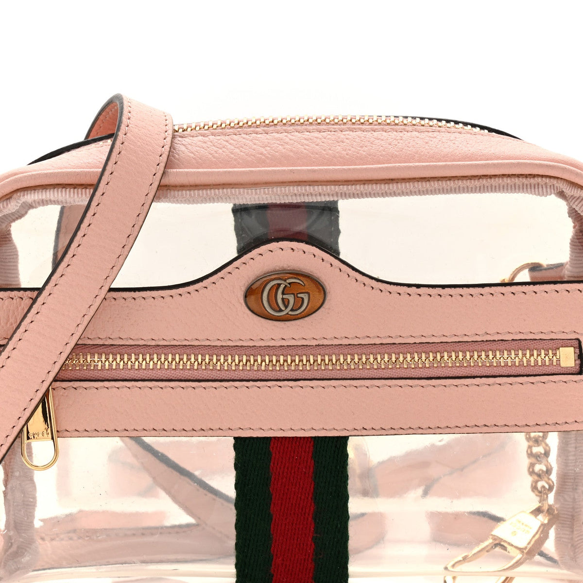 Vinyl Web Mini Ophidia Transparent Shoulder Bag Perfect Pink product image 22, provided for visual reference and product