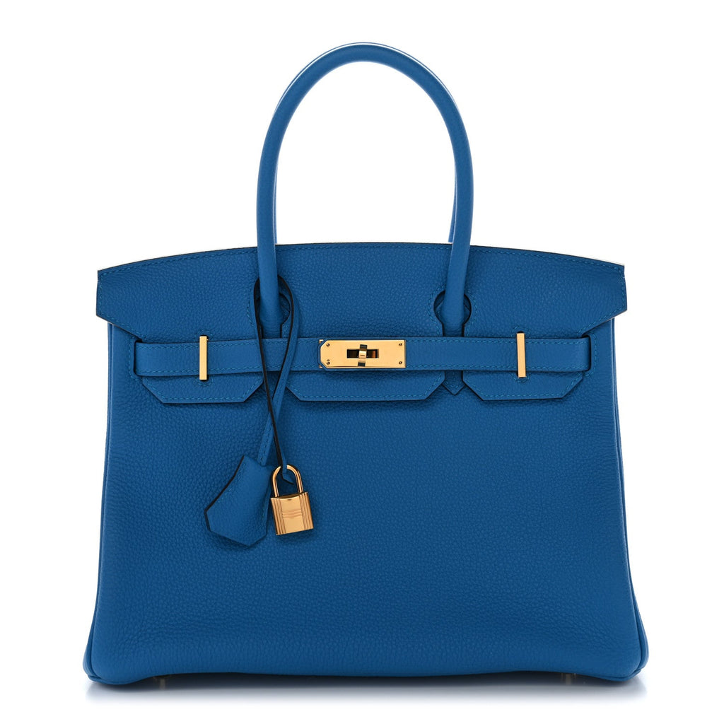 Togo Birkin 30 Bleu Zanzibar product image 1, provided for visual reference and product detail review