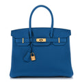 Togo Birkin 30 Bleu Zanzibar product image 1, provided for visual reference and product detail review