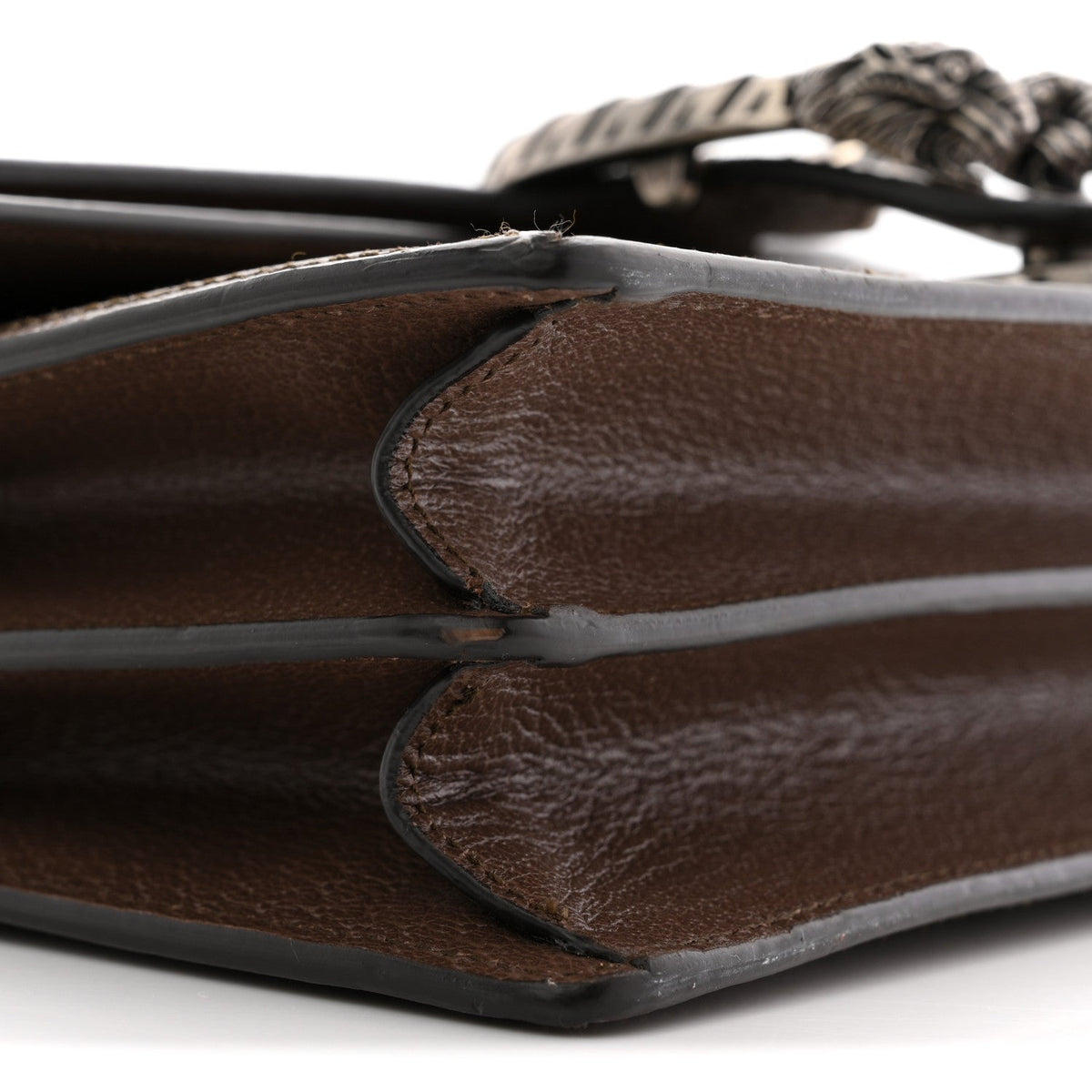 GG Supreme Monogram Textured Dollar Calfskin Top Handle Dionysus Shoulder Bag Beige Ebony New Acero product image 9,