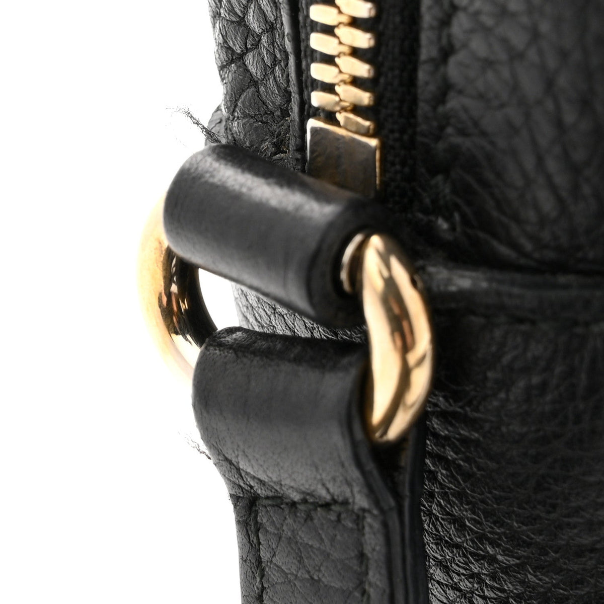 Pebbled Calfskin Small Soho Disco Bag Black product image 14, provided for visual reference and product detail review