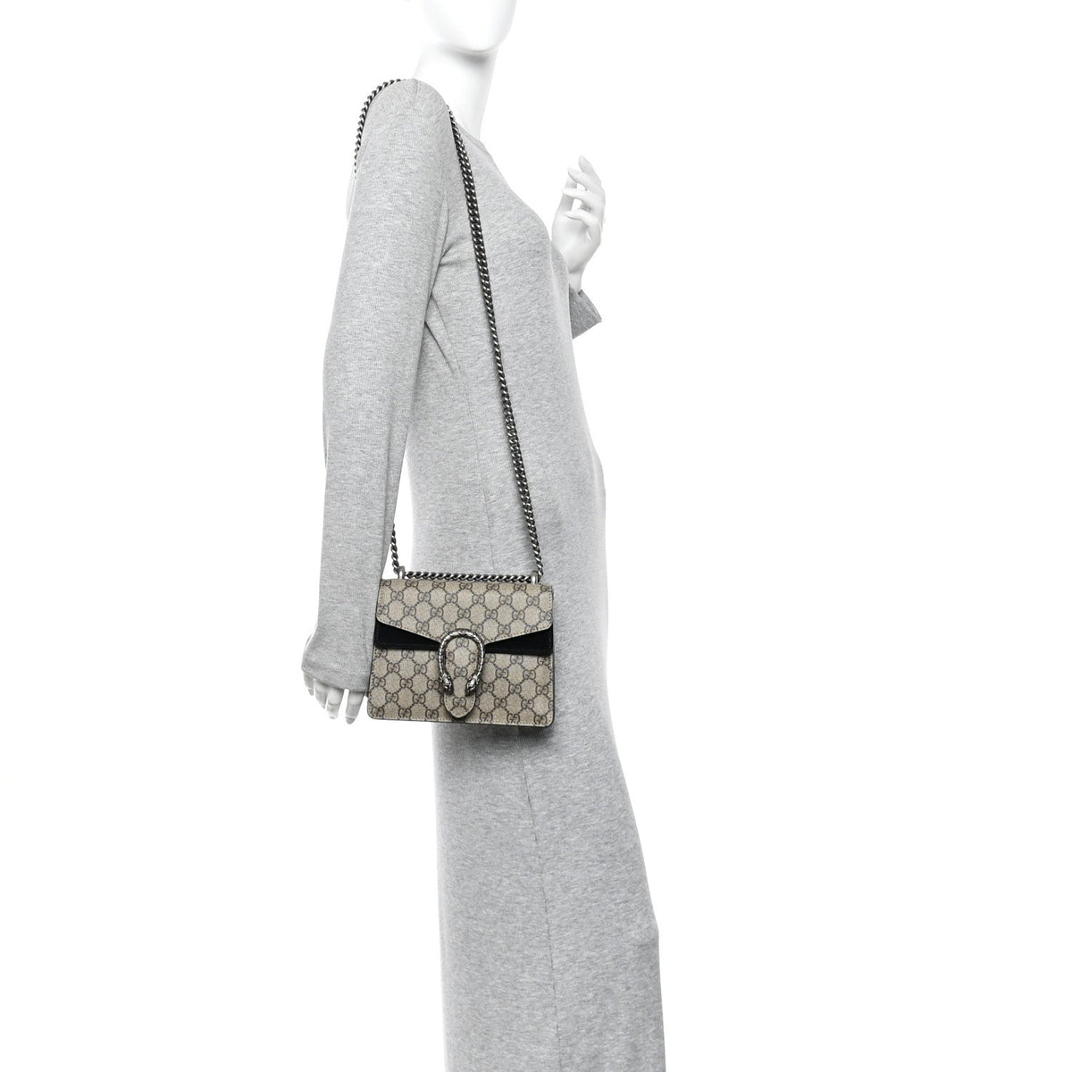 GG Supreme Monogram Mini Dionysus Shoulder Bag Black product image 2, provided for visual reference and product detail review
