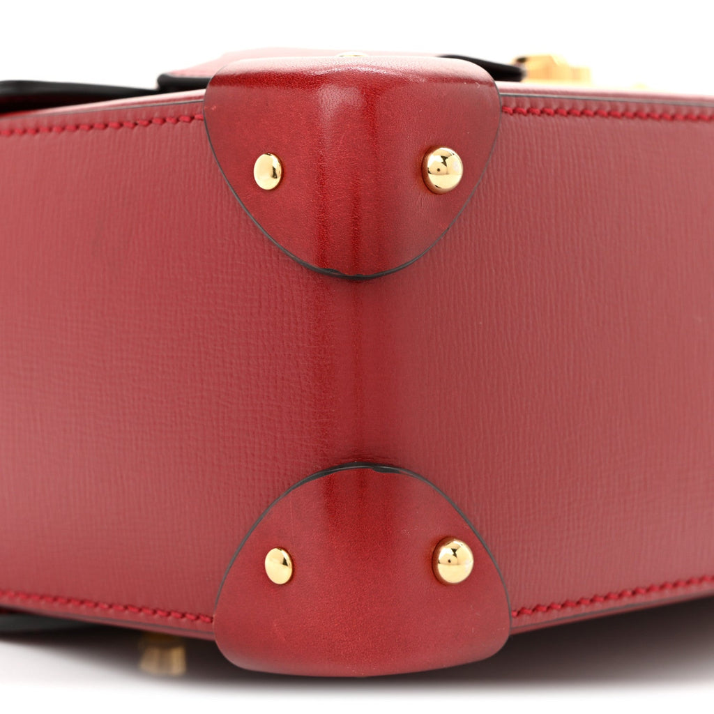 Azalea Calfskin Small Padlock Bamboo Shoulder Bag Romantic Cerise product image 9, provided for visual reference and product