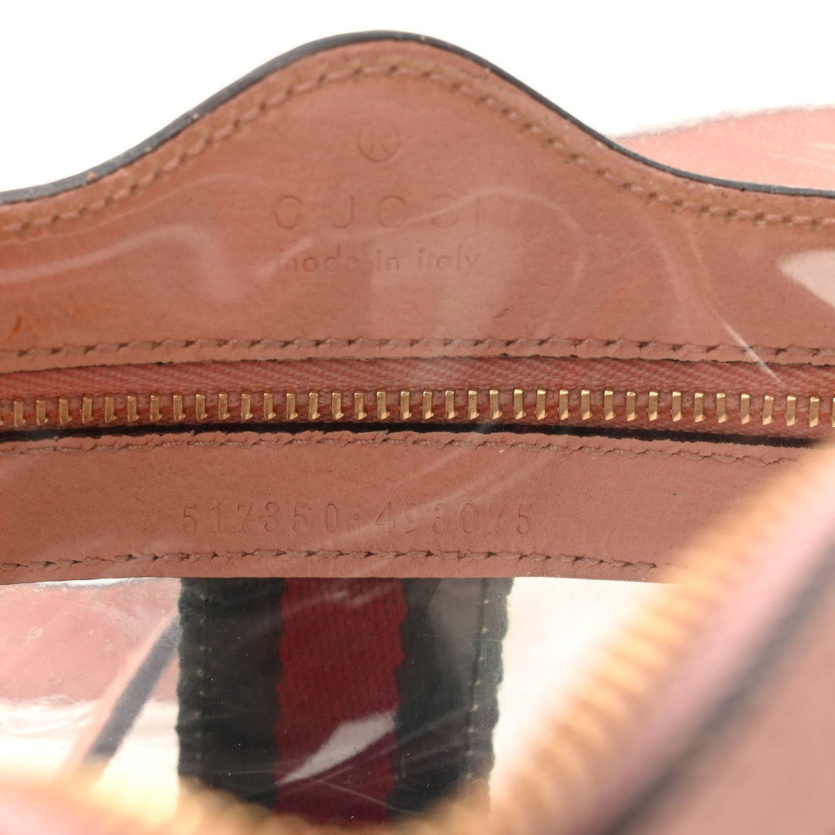 Vinyl Web Mini Ophidia Transparent Shoulder Bag Perfect Pink product image 19, provided for visual reference and product
