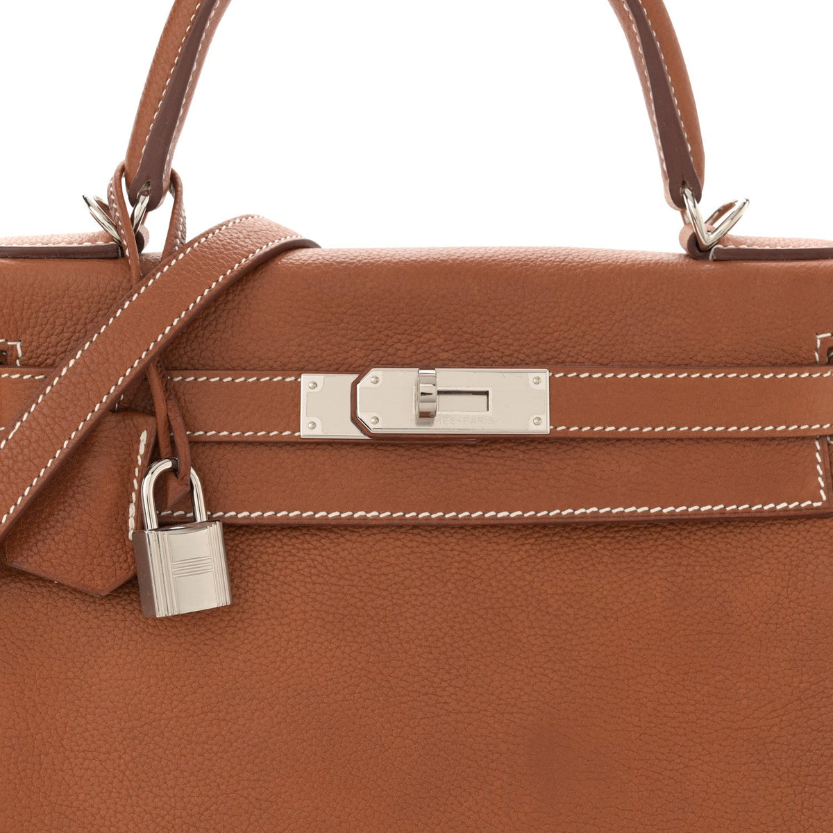 Barenia Faubourg Kelly Retourne 28 Fauve product image 8, provided for visual reference and product detail review